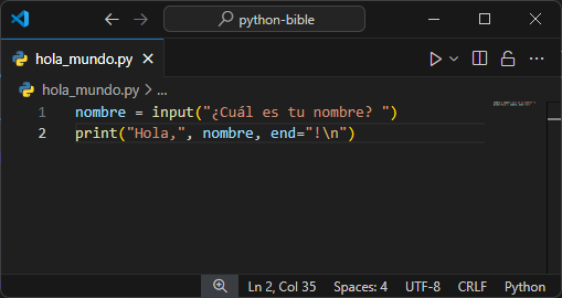 hola_mundo.py con input() con espacio en el prompt