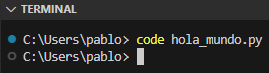 Terminal de VS Code